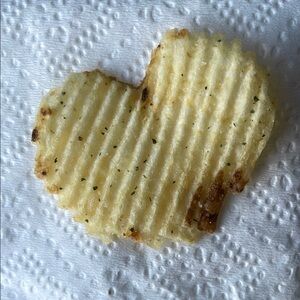 Heart-Shaped Ridged Potato Chip